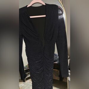 SHEIN Black Sparkle Mini Dress